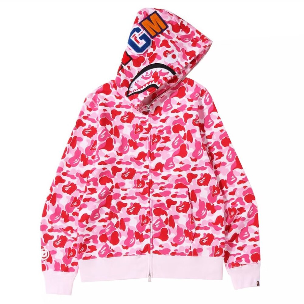 BAPE ABC Shark Full Zip Hoodie Pink